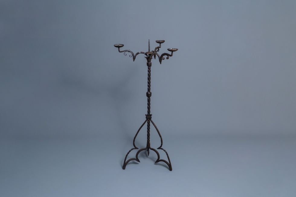 A Standing Candelabra, Northern France or Flemish, 15th century